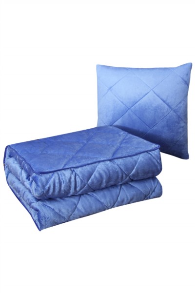 SKHP003 Pillow quilt dual purpose solid color thickened car air conditioner quilt office nap blanket pillow 40 * 40cm 45 * 45cm tags neighborhood welfare booth game performance online activity zoom meeting activity tee, online activity gift Gushu back view